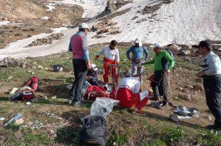 عملیات هلال احمر سقز برای نجات و انتقال مصدوم از ارتفاعات روستای گوگجه, سقز, نیشتمان قلم, هلال احمر سقز