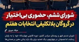 شورای ششم؛ حضوری بی‌اختیار در گروگان بلاتکلیفی انتخابات هفتم